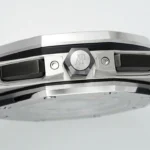 Super Clone Audemars Piguet Royal Oak Offshore Steel 26420ST 42mm Grey Dial — on leather display