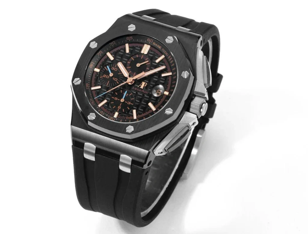 Super Clone Audemars Piguet Royal Oak Offshore in Black 26405CE 44mm – — dial close-up
