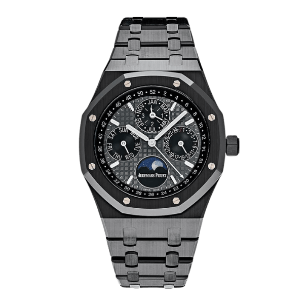 Super Clone Audemars Piguet Royal Oak Perpetual Calendar 26579CE.OO.1225CE.01 Black Ceramic 41mm
