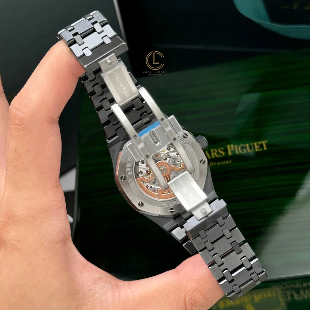 Super Clone Audemars Piguet Royal Oak Perpetual Calendar 26579CE.OO.1225CE.01 Black Ceramic 41mm — clasp and links