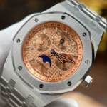 Super Clone Audemars Piguet Royal Oak Perpetual Calendar 26615Ti limited edition Salmon dial 41mm – — bracelet detail
