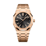 Super Clone Audemars Piguet Royal Oak Selfwinding 15400OR 41mm Black Dial Rose Gold –