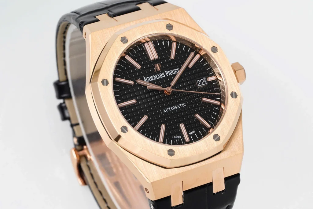 Super Clone Audemars Piguet Royal Oak Selfwinding 15400OR 41mm Rose Gold Steel — case and bezel