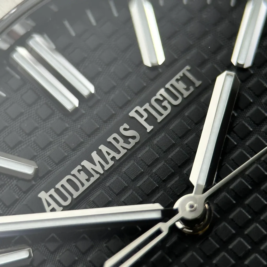 Super Clone Audemars Piguet Royal Oak 41mm Steel Bracelet Steel — on leather display