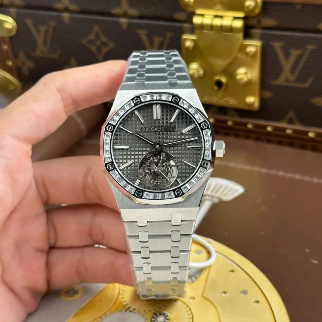 Super Clone Audemars Piguet Royal Oak Selfwinding Flying Tourbillon 26516PT.ZZ.1220PT.01 — dial close-up