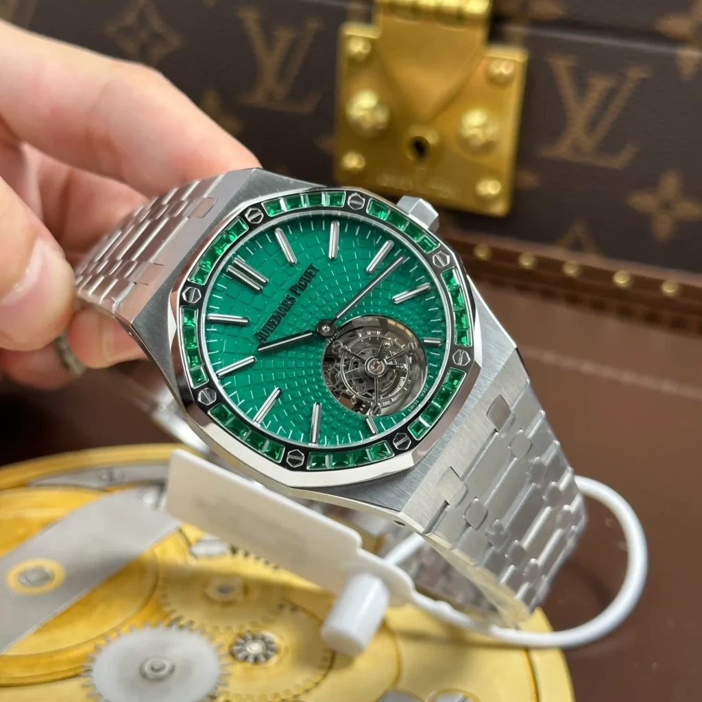 Super Clone Audemars Piguet Royal Oak Selfwinding Flying Tourbillon 26532IC.EE.1220TI.01 41mm – Cuttomize Version — case and bezel
