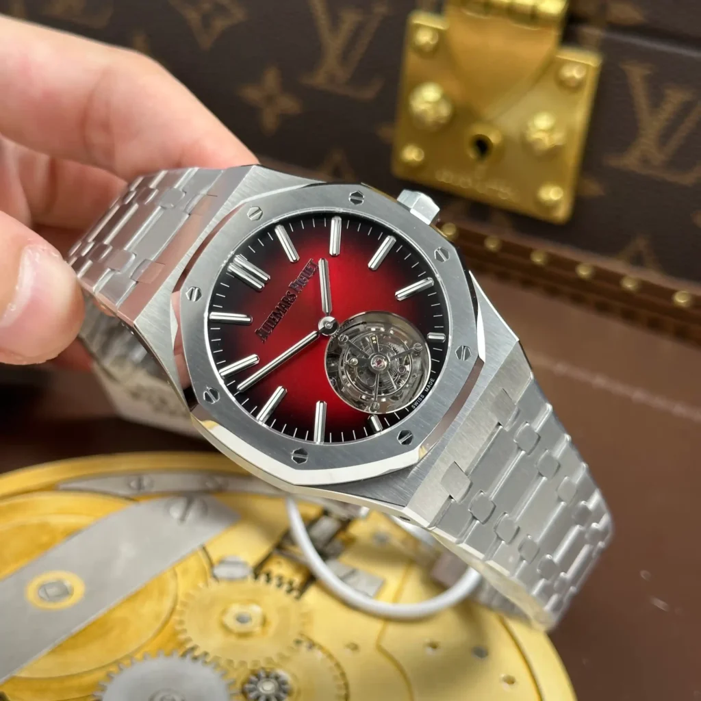 Super Clone Audemars Piguet Royal Oak Selfwinding Flying Tourbillon 26730ST.OO.1320ST.05 41mm — case and bezel