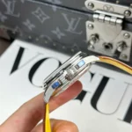 Super Clone Breitling 42mm Steel — on leather display