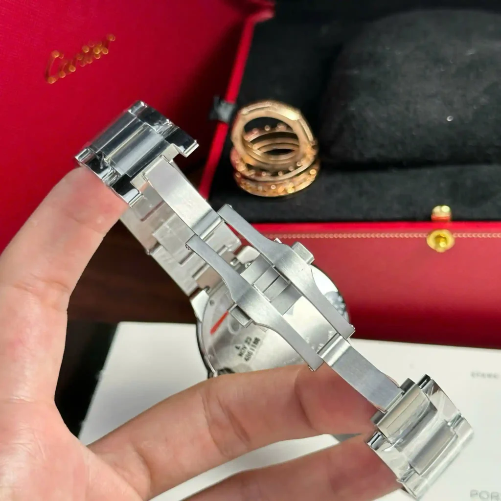 Super Clone Cartier 42mm Steel — view 10