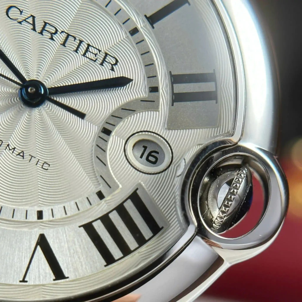 Super Clone Cartier 42mm Steel — side profile
