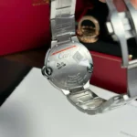 Super Clone Cartier 42mm Steel — movement / caseback view