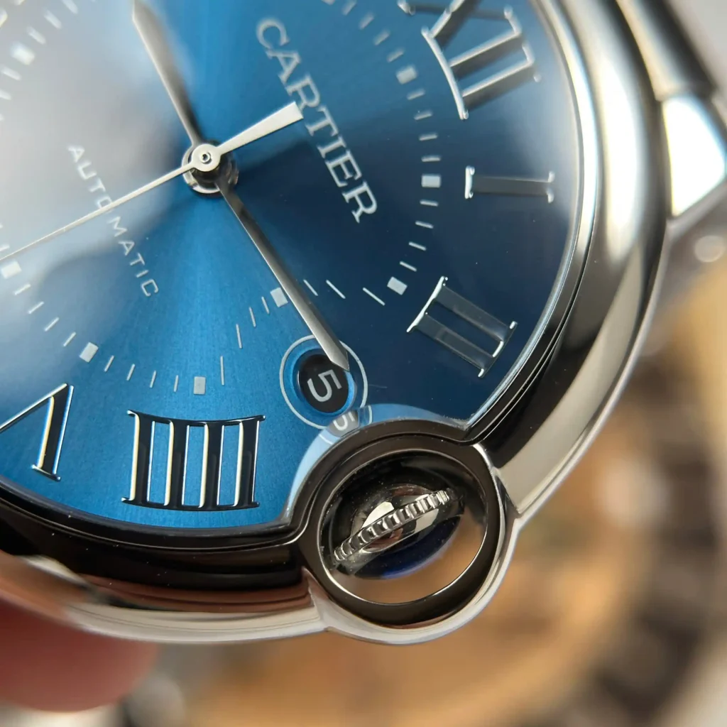 Super Clone Cartier 40mm Steel — dial close-up
