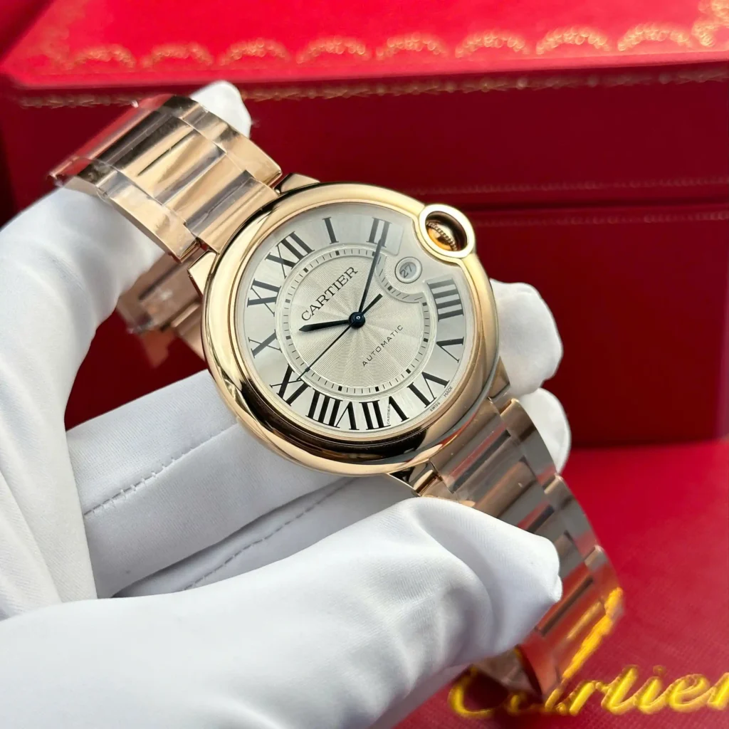 Super Clone Cartier 42mm Steel — side profile