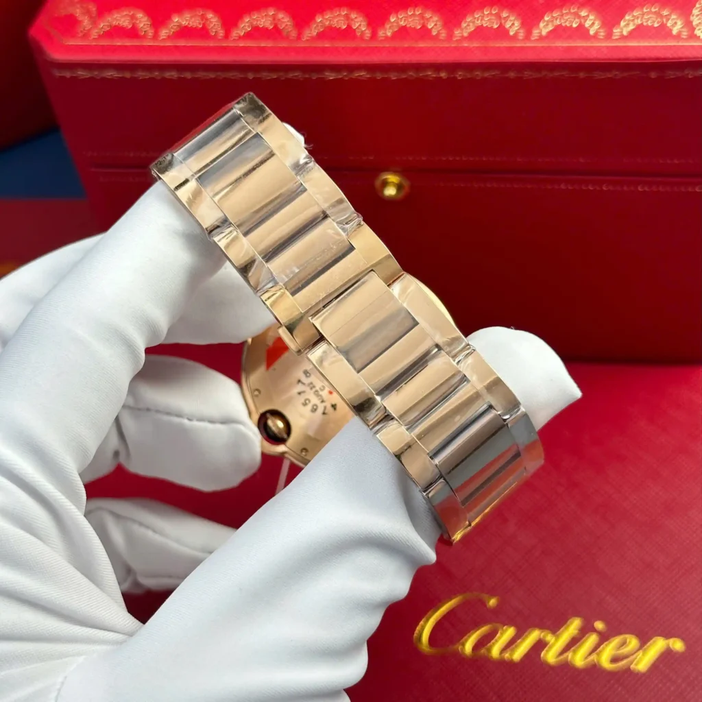Super Clone Cartier 42mm Steel — movement / caseback view