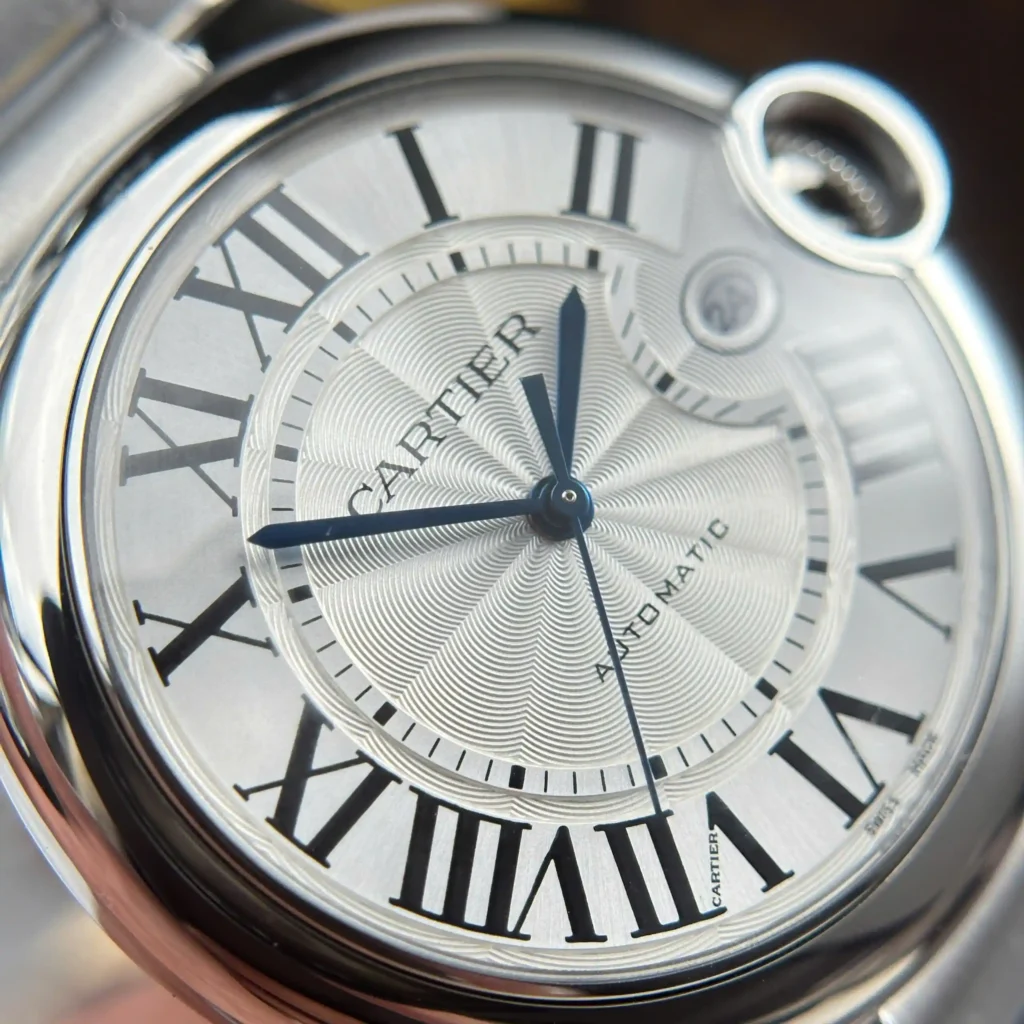 Super Clone Cartier 40mm Steel — side profile