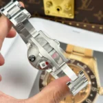 Super Clone Cartier 40mm Steel — movement / caseback view