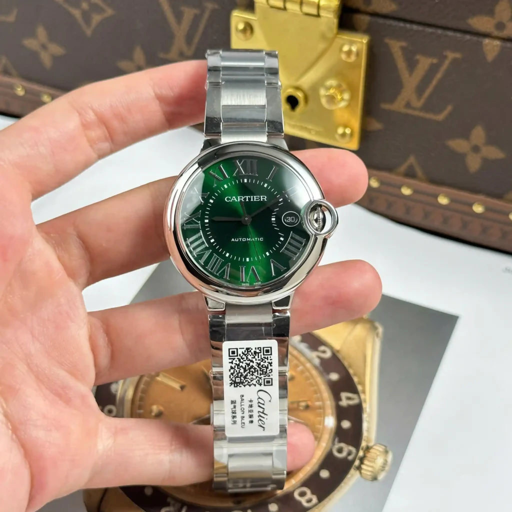 Super Clone Cartier 40mm Steel — dial close-up