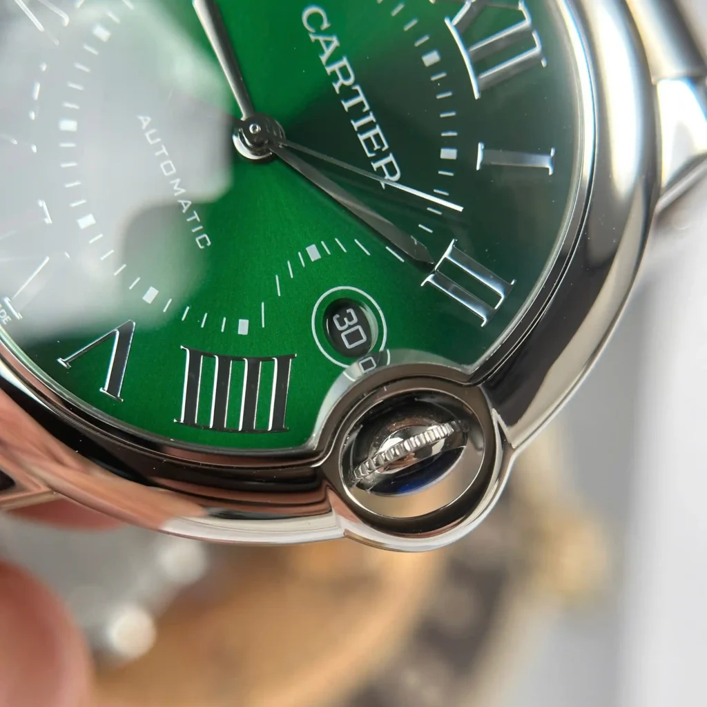 Super Clone Cartier 40mm Steel — side profile