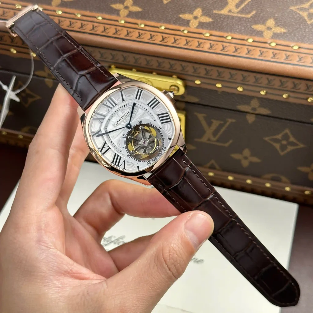 Super Clone Cartier 47mm Steel — dial close-up