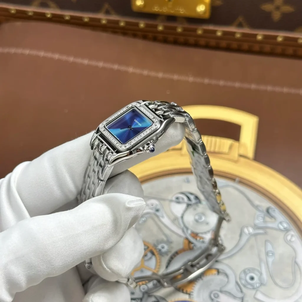 Super Clone Cartier Steel — dial close-up