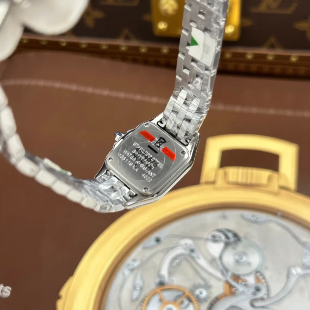 Super Clone Cartier Steel — movement / caseback view