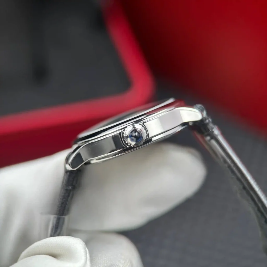 Super Clone Cartier 29mm Steel — movement / caseback view