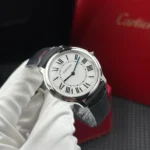 Super Clone Cartier 36mm Steel — side profile