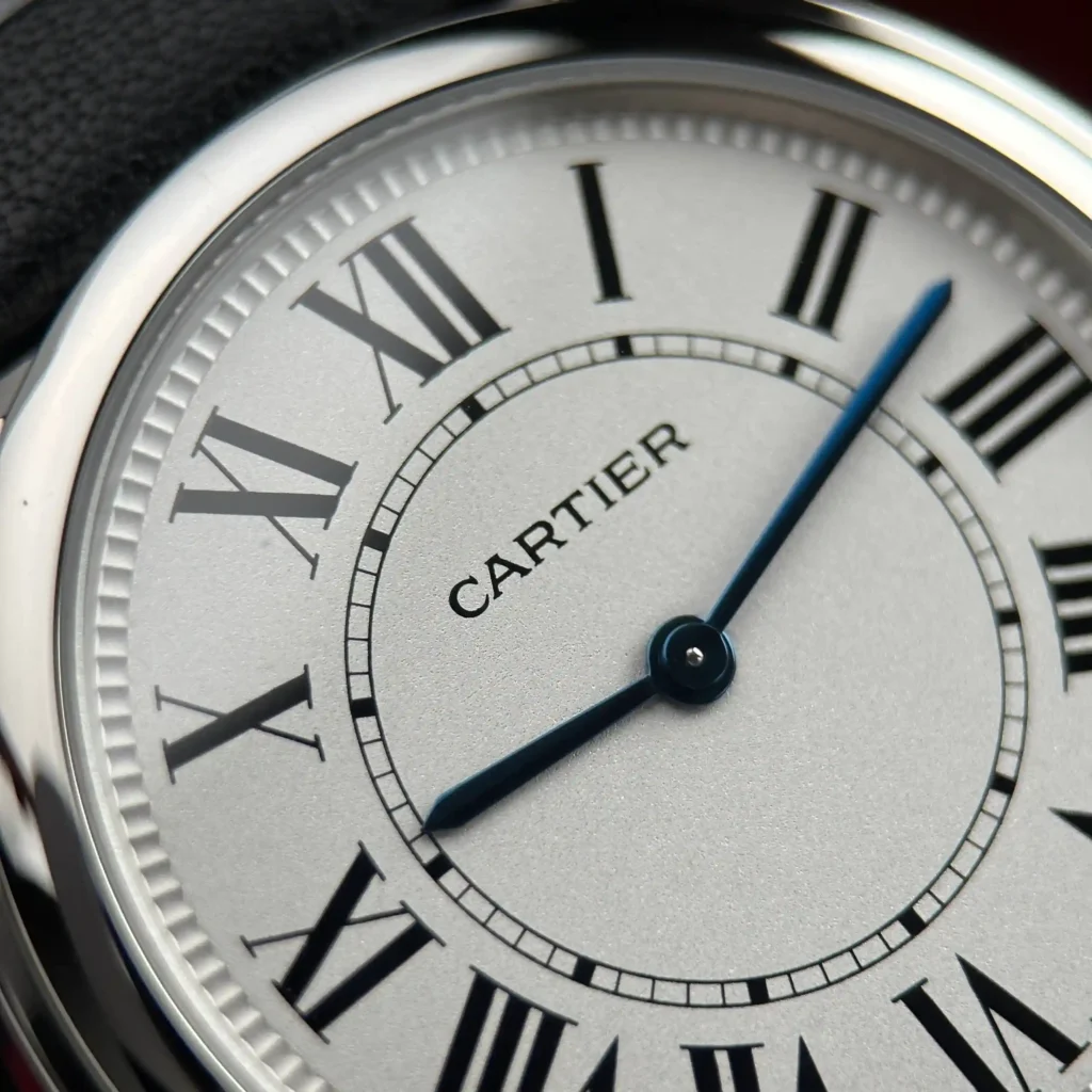 Super Clone Cartier 36mm Steel — movement / caseback view
