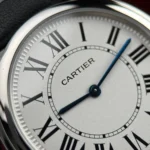 Super Clone Cartier 36mm Steel — movement / caseback view