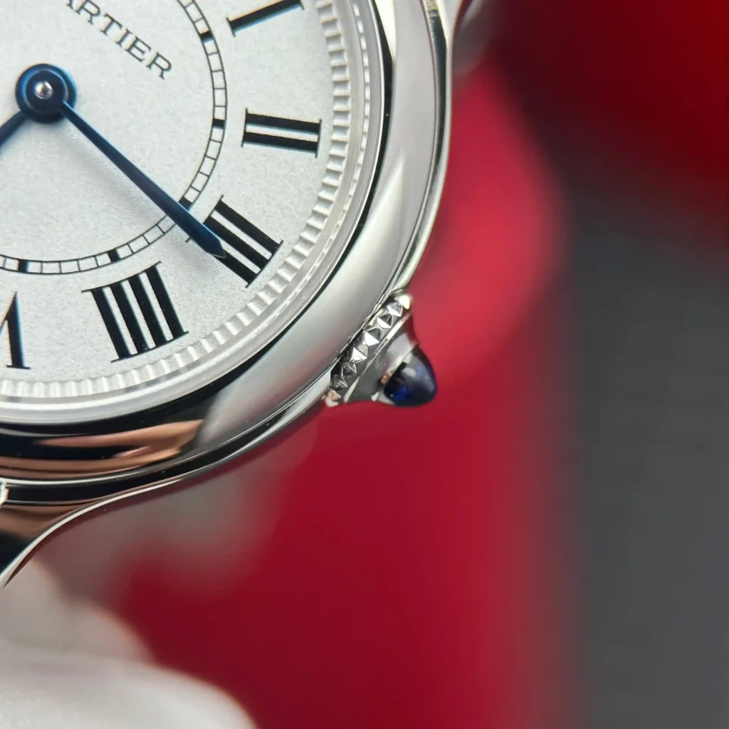Super Clone Cartier 29mm Steel — movement / caseback view