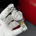 Super Clone Cartier Steel — dial close-up