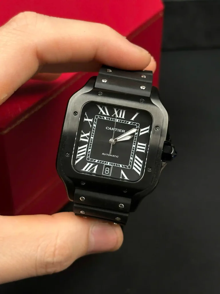Super Clone Cartier Santos De Cartier CRWSSA0039 39.8mm Ceramic – — dial close-up