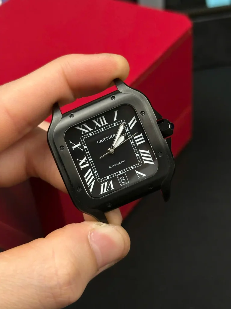 Super Clone Cartier Santos De Cartier CRWSSA0039 39.8mm Ceramic – — bracelet detail