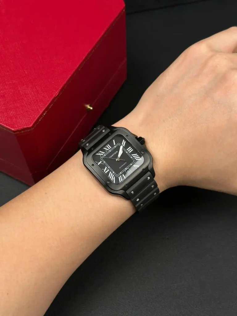 Super Clone Cartier Santos De Cartier CRWSSA0039 39.8mm Ceramic – — side profile