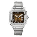 Super Clone Cartier Santos De Cartier Chocolate Dial WSSA0065 35.5mm