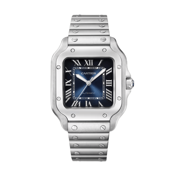Super Clone Cartier Santos De Cartier Medium Blue WSSA0063 35.5mm –