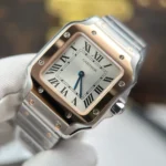 Super Clone Cartier Santos De Cartier Small Model Demi Rose Gold – — bracelet detail