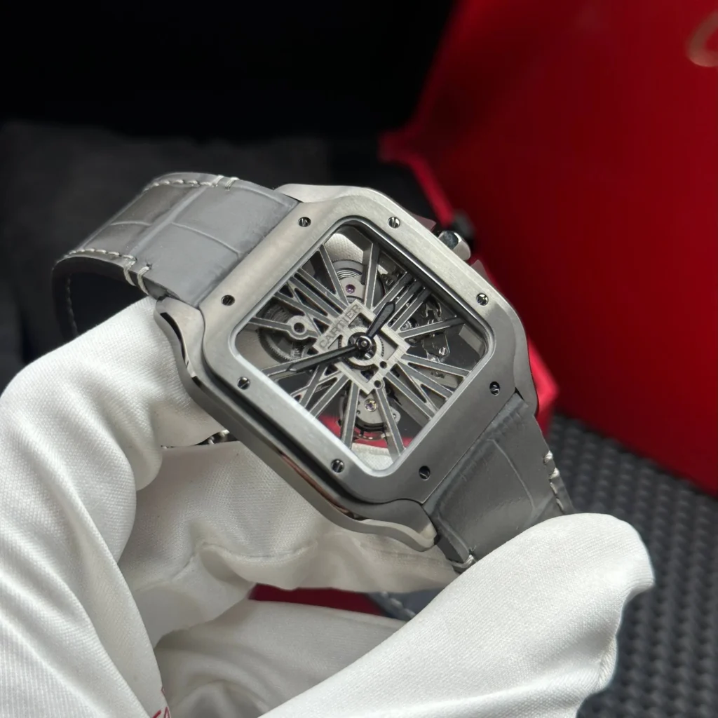 Super Clone Cartier Santos Large Skeleton WHSA0009 39mm — case and bezel