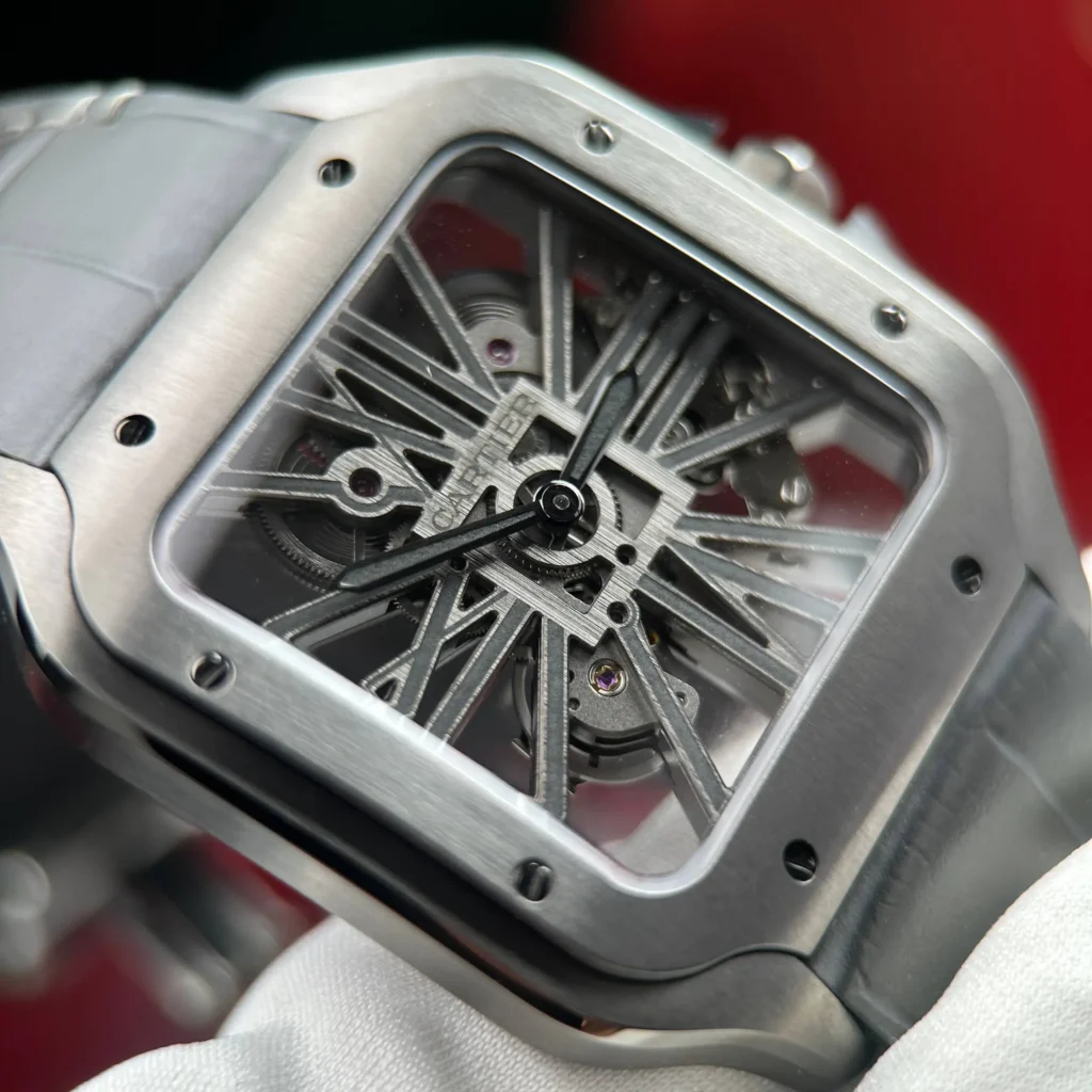 Super Clone Cartier Santos Large Skeleton WHSA0009 39mm — side profile