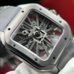 Super Clone Cartier Santos Large Skeleton WHSA0009 39mm — side profile