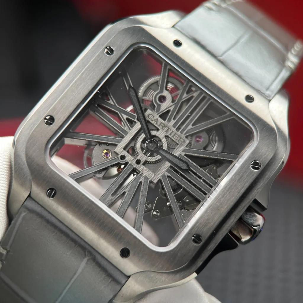 Super Clone Cartier Santos Large Skeleton WHSA0009 39mm — clasp and links