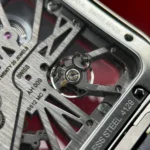 Super Clone Cartier Santos Large Skeleton WHSA0009 39mm — movement / caseback view