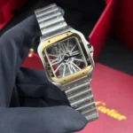 Super Clone Cartier Santos Large Skeleton WHSA0012 — case and bezel