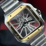 Super Clone Cartier Santos Large Skeleton WHSA0012 — side profile
