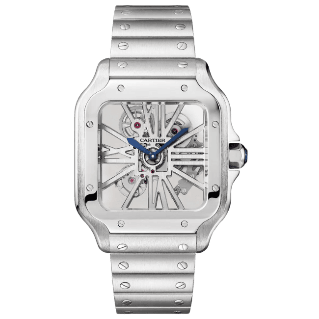 Super Clone Cartier Santos Large Skeleton WHSA0015 39mm