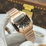 Super Clone Cartier Santos Large Skeleton WHSA0016 — case and bezel