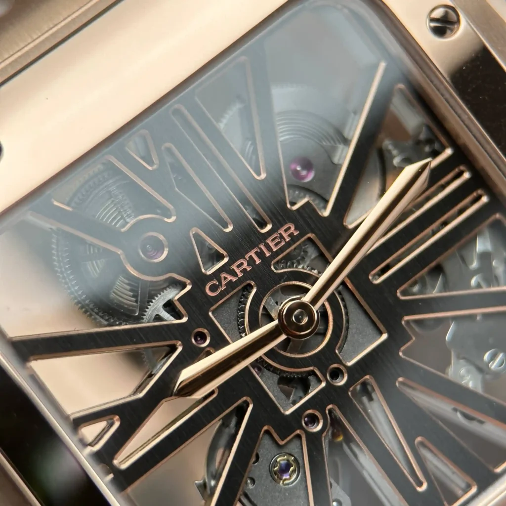 Super Clone Cartier Santos Large Skeleton WHSA0016 — side profile