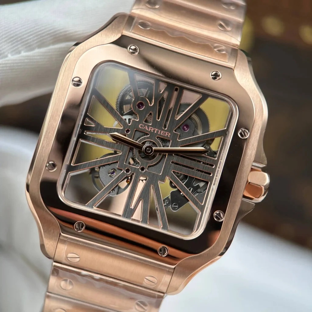 Super Clone Cartier Santos Large Skeleton WHSA0016 — clasp and links