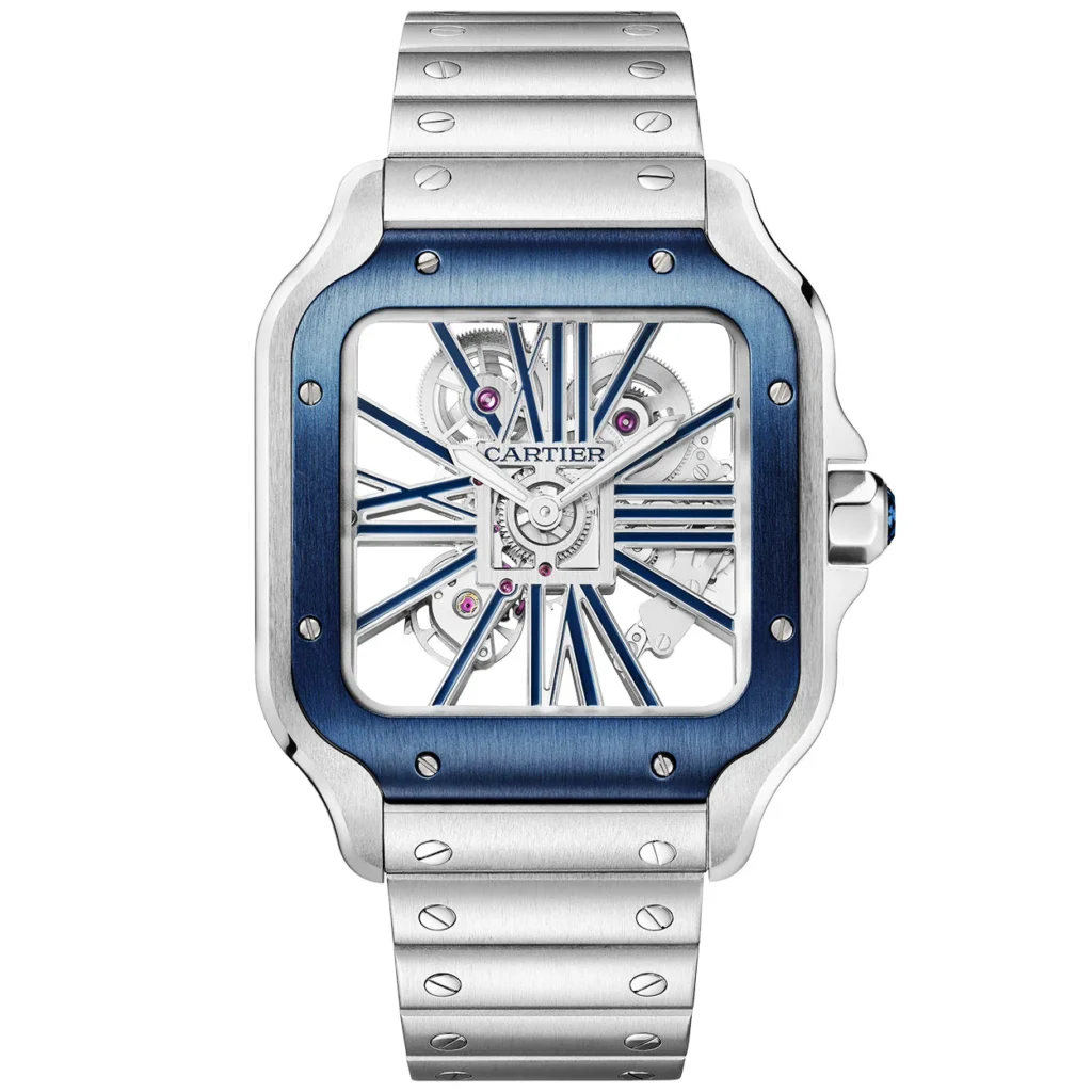 Super Clone Cartier Santos Large Skeleton WHSA0026 39mm