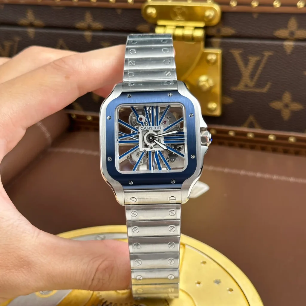 Super Clone Cartier Santos Large Skeleton WHSA0026 39mm — bracelet detail